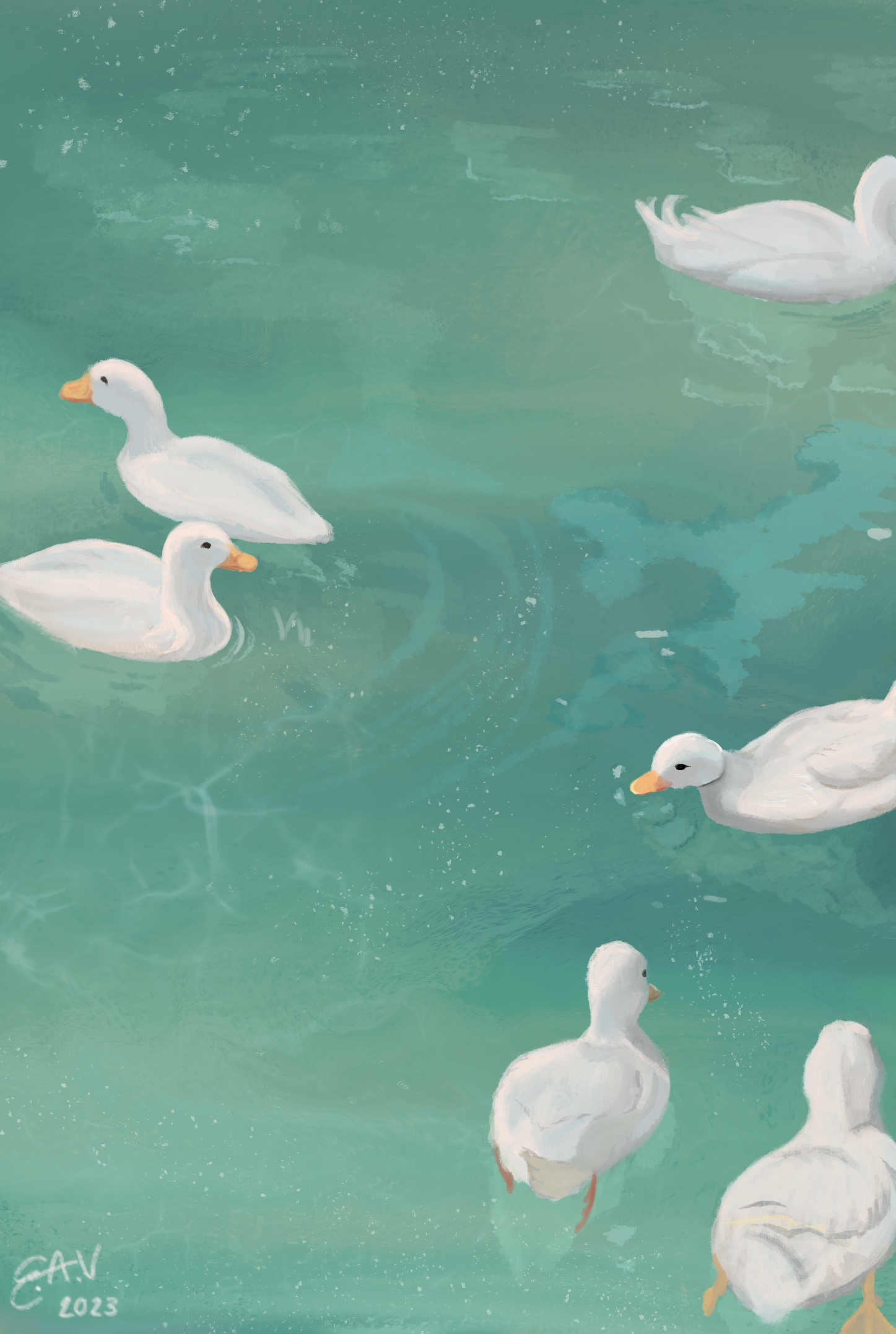 ducks painting