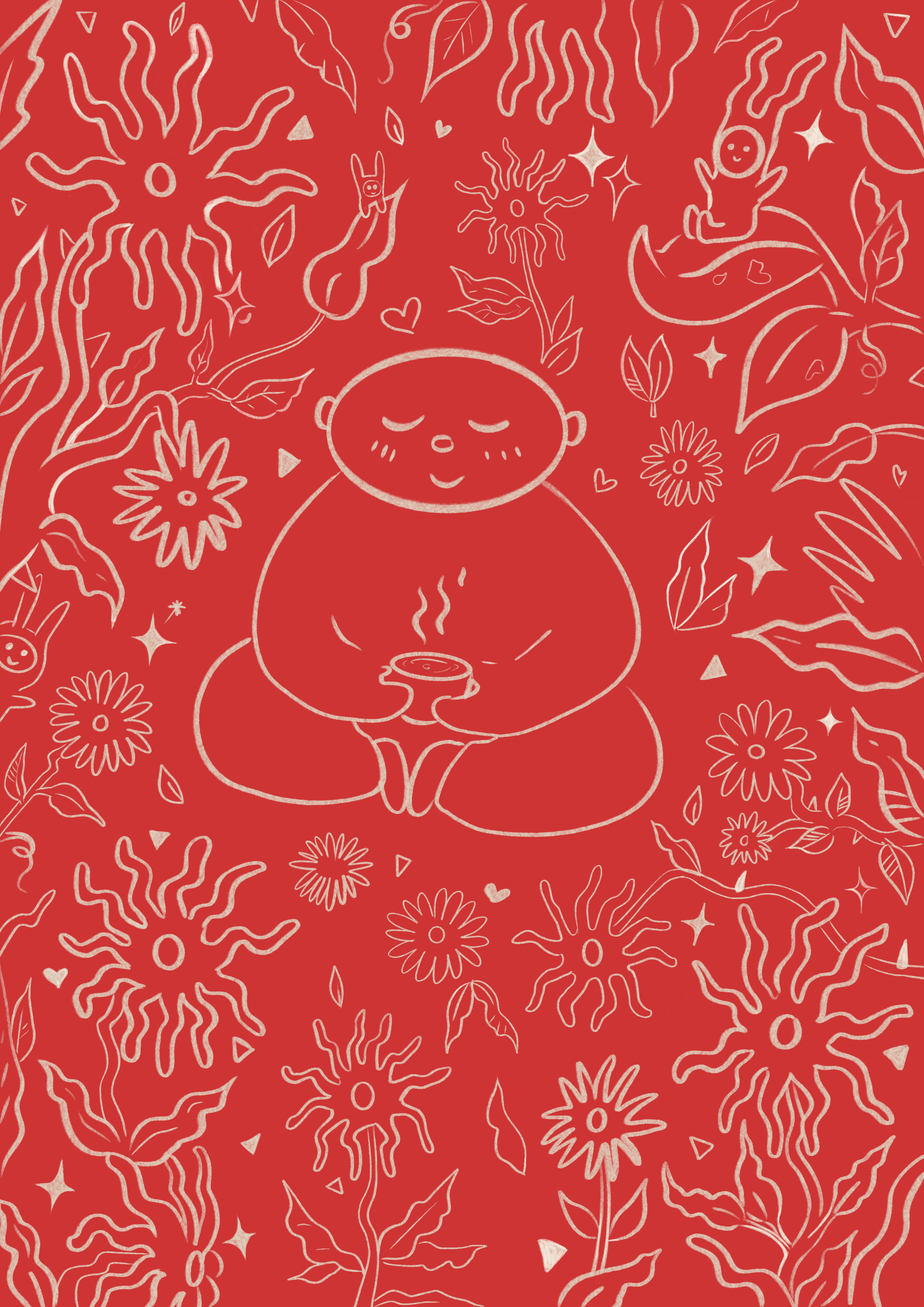 red doodle illustration